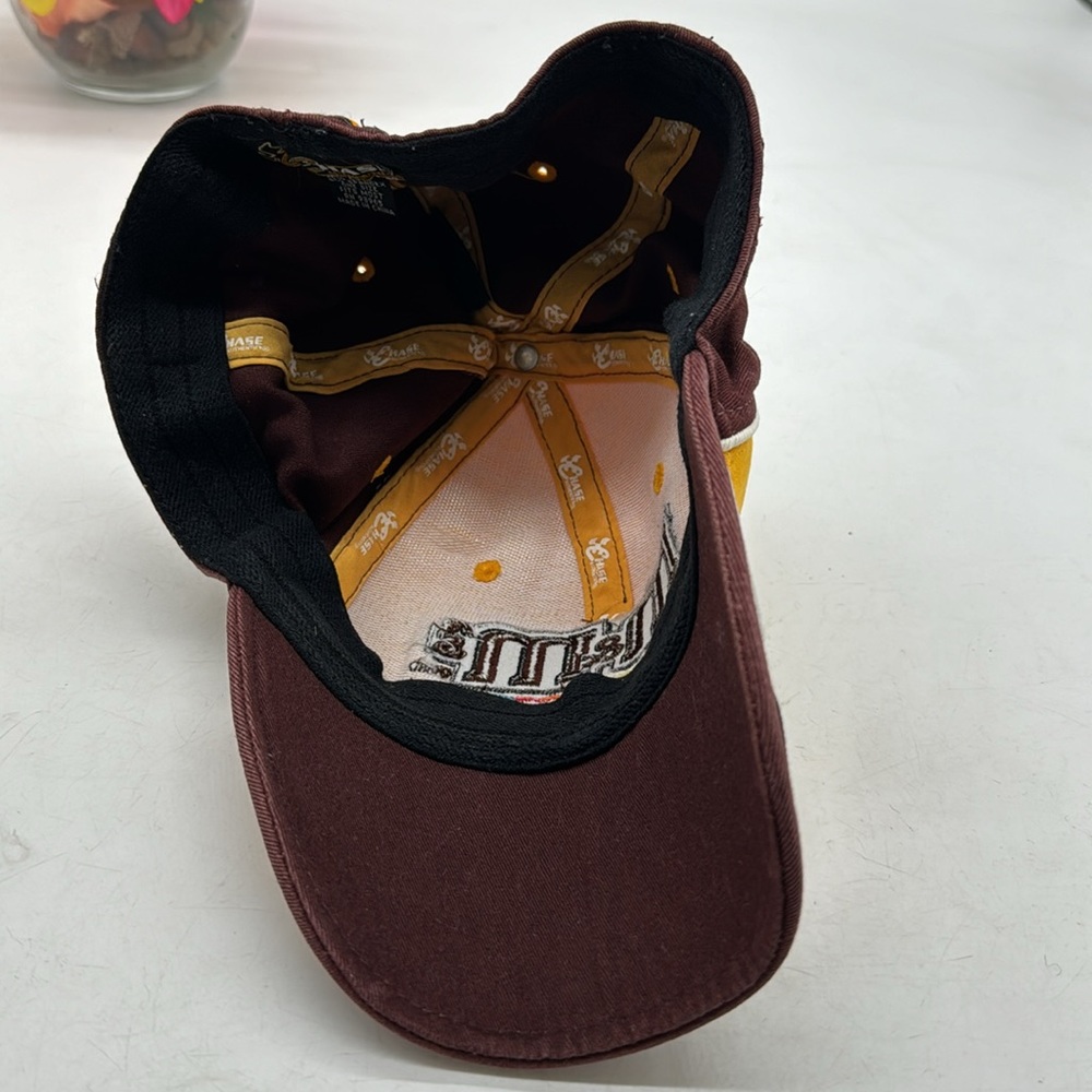 M&Ms Racing Team #38 Robert Yates Yellow Brown Baseball Hat HT5311E - Picture 4 of 4